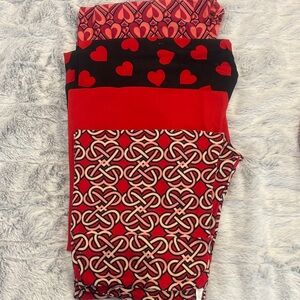 Red and Black Heart Valentine’s Leggings